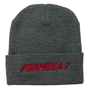 Auto Racing Formula 1 Embroidered Long Beanie