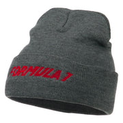 Auto Racing Formula 1 Embroidered Long Beanie