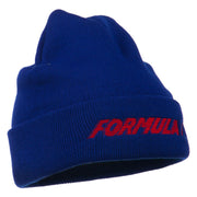 Auto Racing Formula 1 Embroidered Long Beanie