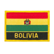 South America Flag with Name Embroidered Patch