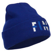 Finland FIN Flag Embroidered Long Beanie