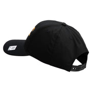 USMC Letter Embroidered 6 Panel Structured Cotton Twill Cap Made in USA - Black OSFM