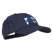 Finland FIN Flag Embroidered Low Profile Cap