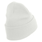 Licensed US Army Aviation Embroidered 12 Inch Long Knitted Beanie - White OSFM