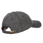 Fish Bone Embroidered Washed Cap