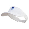 Summer Filpflop Icon Embroidered Pro Style Cotton Twill Washed Visor - White OSFM