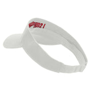 I Survived Embroidered Cotton Twill Sun Visor - White OSFM