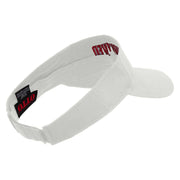 I Survived Embroidered Cotton Twill Sun Visor - White OSFM