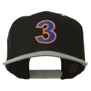 Arial Number 3 Embroidered Classic Two Tone Cap