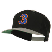 Arial Number 3 Embroidered Classic Two Tone Cap