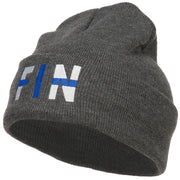 Finland FIN Flag Embroidered Long Beanie