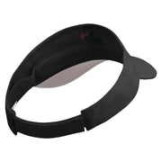 Colorful Dolphin Logo Embroidered Cotton Sports Visors - Black OSFM