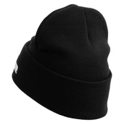 Licensed US Army Aviation Embroidered 12 Inch Long Knitted Beanie - Black OSFM