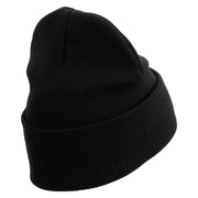 Licensed US Army Aviation Embroidered 12 Inch Long Knitted Beanie - Black OSFM