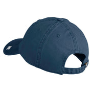 Seventh Air Force Veteran Embroidered Washed Solid Pigment Dyed Cotton Twill Brass Buckle Cap - Navy OSFM