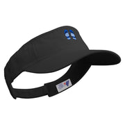 Summer Filpflop Icon Embroidered Pro Style Cotton Twill Washed Visor - Black OSFM