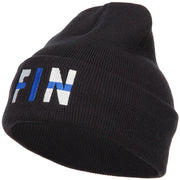 Finland FIN Flag Embroidered Long Beanie