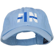 Finland FIN Flag Embroidered Low Profile Cap