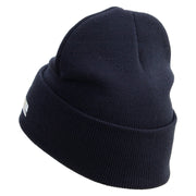 Licensed US Army Aviation Embroidered 12 Inch Long Knitted Beanie - Navy OSFM