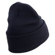 Licensed US Army Aviation Embroidered 12 Inch Long Knitted Beanie - Navy OSFM