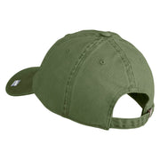 Seventh Air Force Veteran Embroidered Washed Solid Pigment Dyed Cotton Twill Brass Buckle Cap - Olive OSFM