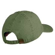 Seventh Air Force Veteran Embroidered Washed Solid Pigment Dyed Cotton Twill Brass Buckle Cap - Olive OSFM