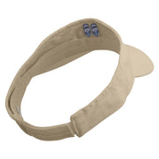 Summer Filpflop Icon Embroidered Pro Style Cotton Twill Washed Visor - Khaki OSFM