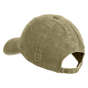 Dad Joke Loading Embroidered Washed Solid Pigment Dyed Cotton Twill Brass Buckle Cap - Khaki OSFM