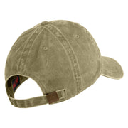 Dad Joke Loading Embroidered Washed Solid Pigment Dyed Cotton Twill Brass Buckle Cap - Khaki OSFM
