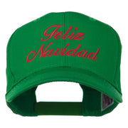 Feliz Navidad Christmas Embroidered Cap