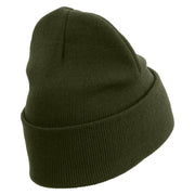 Licensed US Army Aviation Embroidered 12 Inch Long Knitted Beanie - Olive OSFM
