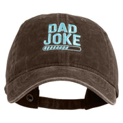 Dad Joke Loading Embroidered Washed Solid Pigment Dyed Cotton Twill Brass Buckle Cap - Brown OSFM