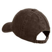 Dad Joke Loading Embroidered Washed Solid Pigment Dyed Cotton Twill Brass Buckle Cap - Brown OSFM