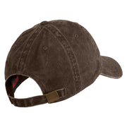 Dad Joke Loading Embroidered Washed Solid Pigment Dyed Cotton Twill Brass Buckle Cap - Brown OSFM