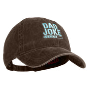 Dad Joke Loading Embroidered Washed Solid Pigment Dyed Cotton Twill Brass Buckle Cap - Brown OSFM