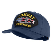 Combat Infantryman Patched Solid Cotton Twill Pro Style Cap - Navy OSFM
