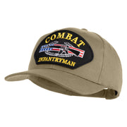 Combat Infantryman Patched Solid Cotton Twill Pro Style Cap - Khaki OSFM