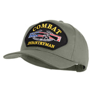 Combat Infantryman Patched Solid Cotton Twill Pro Style Cap - Grey OSFM
