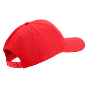 US Marine Corps Veteran Design Embroidered 6 Panel Structured Cotton Twill Cap Made in USA - Red OSFM