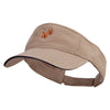 Canada Fall Maple Leaves Embroidered Prostyle Cotton Twill Washed Visor - Khaki-Navy OSFM