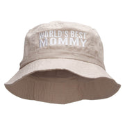 World's Best Mommy Embroidered Bucket Hat