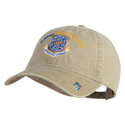 Air Mobility Command Veteran Embroidered Washed Solid Pigment Dyed Cotton Twill Brass Buckle Cap - Khaki OSFM