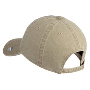 Air Mobility Command Veteran Embroidered Washed Solid Pigment Dyed Cotton Twill Brass Buckle Cap - Khaki OSFM