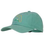 Florida Orange Blossom with Map Embroidered Unstructured Washed Cap