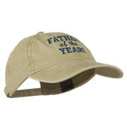 Father of the Year Embroidered Washed Cap