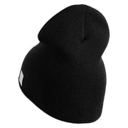 Golden Dolphin US Submarine Veteran Symbol Embroidered Heavyweight Classic Knit Short Beanie - Black OSFM