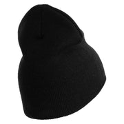 Golden Dolphin US Submarine Veteran Symbol Embroidered Heavyweight Classic Knit Short Beanie - Black OSFM