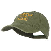 Father of the Year Embroidered Washed Cap