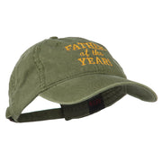 Father of the Year Embroidered Washed Cap