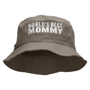 World's Best Mommy Embroidered Bucket Hat